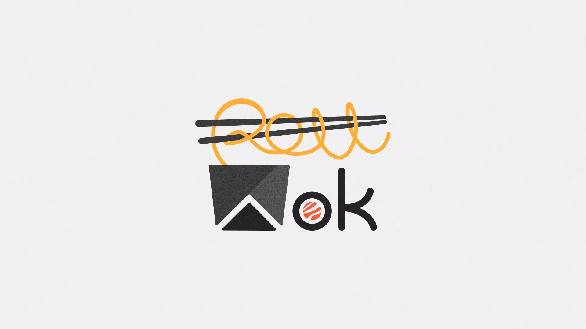 Разработка логотипа суши-бара «Roll Wok Club» в Сасово